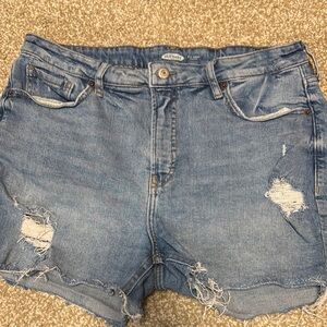 Old Navy Blue Jean Shorts Distressed Vintage Style